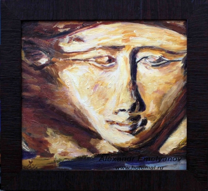 Александр Емельянов. Богиня Хатхор. Оргалит, масло 