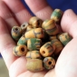 Африканские стеклянные бусины Кробо - African Ghana Krobo Beads. Лот из двадцати