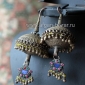 Старые племенные серьги - височные подвески (Kuchi tribal jewelry)