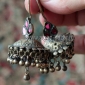 Старые племенные серьги - височные подвески (Kuchi tribal jewelry)