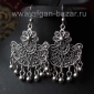 Турецкие серьги в восточном стиле -  Oriental Ottoman Style Silver plated Tribal