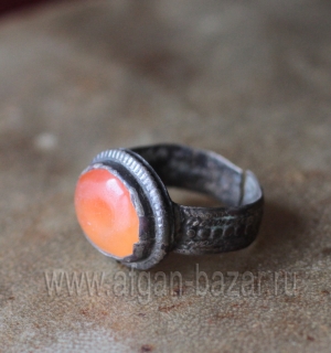 Афганский племенной перстень с сердоликом (Kuchi Tribal Ring)