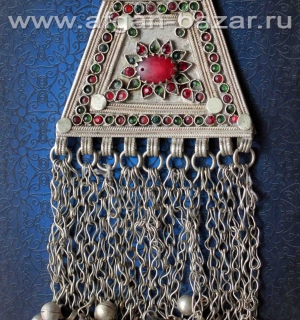 Афганская этническая подвеска-амулет Кучи (Kuchi jewelry). Афганистан или Пакист