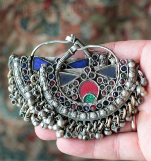 Височные подвески. Пакистан, племена Кучи (Kuchi Tribal jewelry), 20 в.