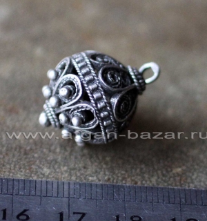 Старинная бусина с филигранью. Балканы (Османская империя), 19-й, - начало 20-го