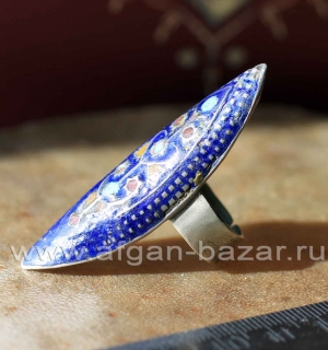 Традиционное мультанское кольцо с горячей эмалью - Old collectible Multan meenka
