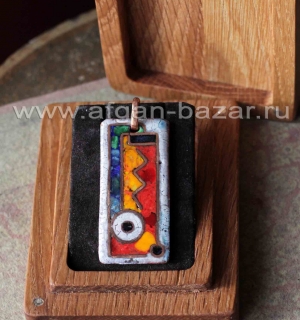 Александр Емельянов. кулон "Движение". Медь, горячая перегородчатая эмаль