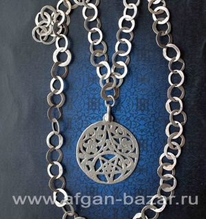 Традиционный берберский амулет с цепью "Рихана" (Rihana). Тунис, 19-й, первая по