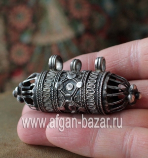 Бедуинский серебряный амулет "Хырз" (Hirz), часть ожерелья